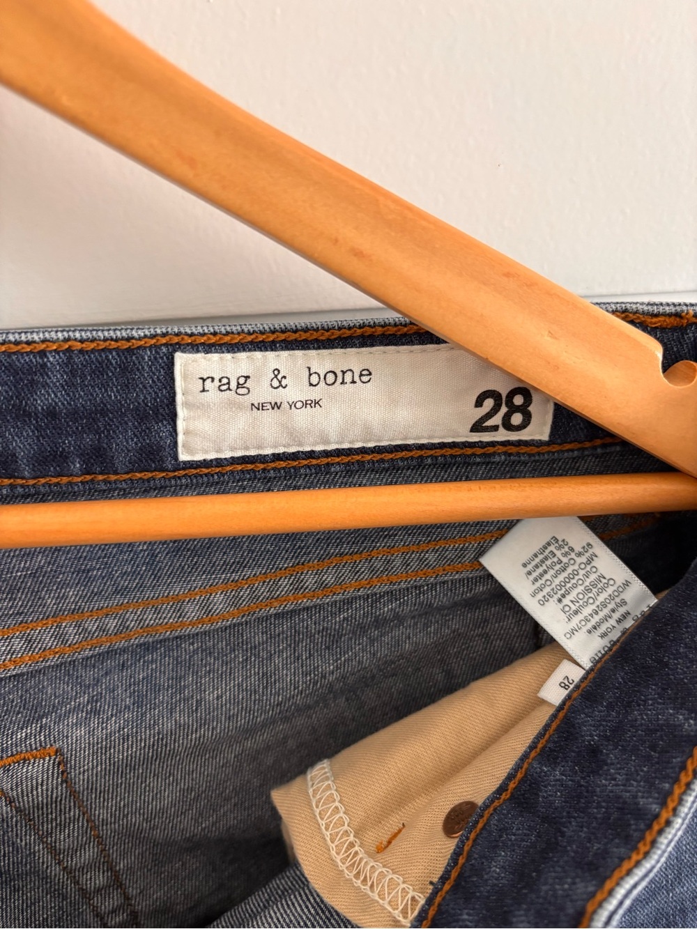 rag & bone New York Mission City Blue Slim Boyfriend Jeans Size 28
